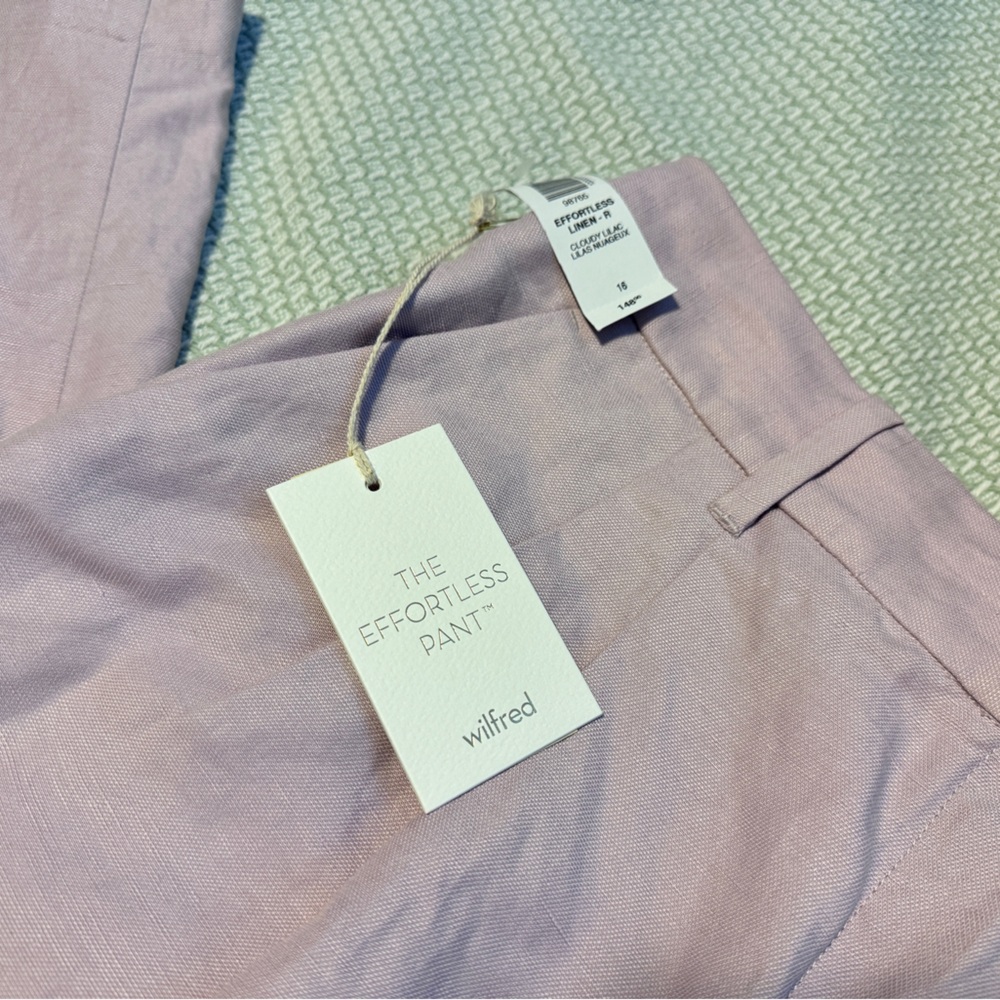Aritzia Wilfred Effortless Wide Leg Linen Pant 16